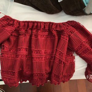 Strapless Textured Cuffed Top